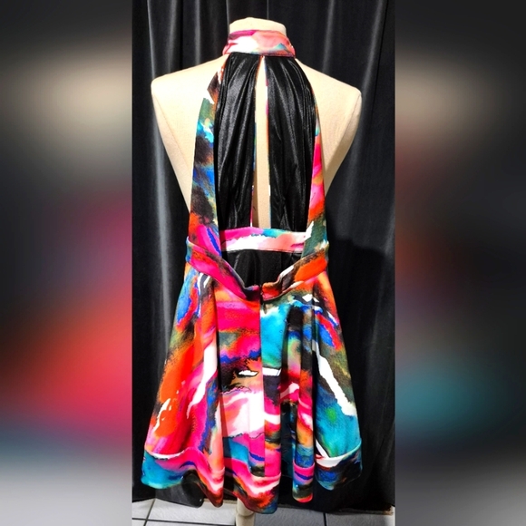 Bebe Multicolor Halter Dress - Picture 2 of 5
